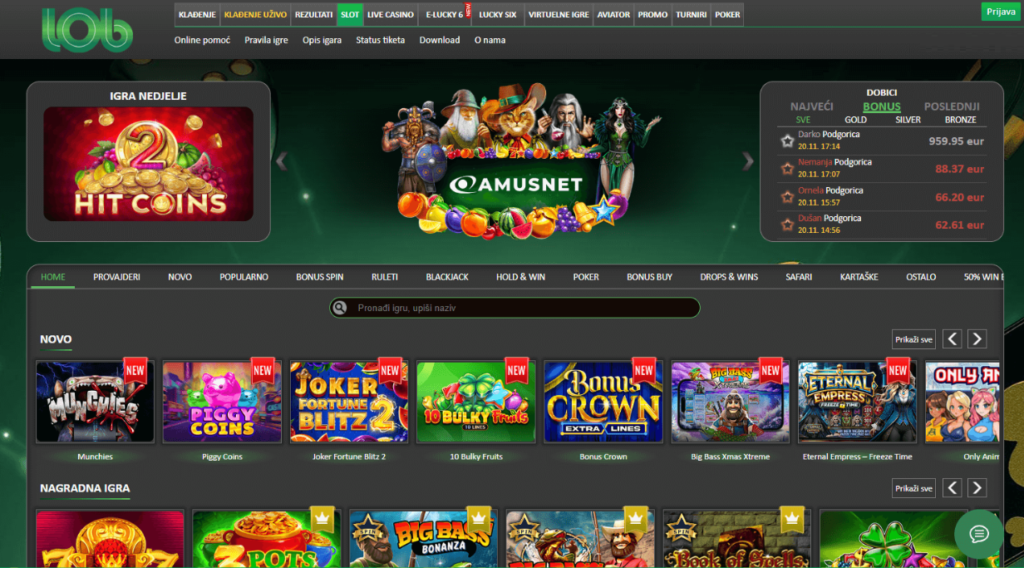 Slot igre u Lob bet onlajn kazinu